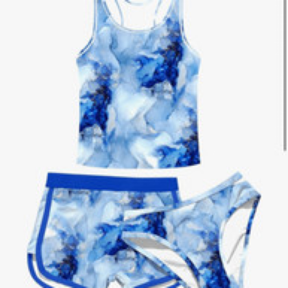 Girls Swimsuit 3 Piece Bathing Suit Tankini with Shorts size 11Y